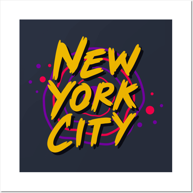 New York city modern letters Wall Art by Mako Design 